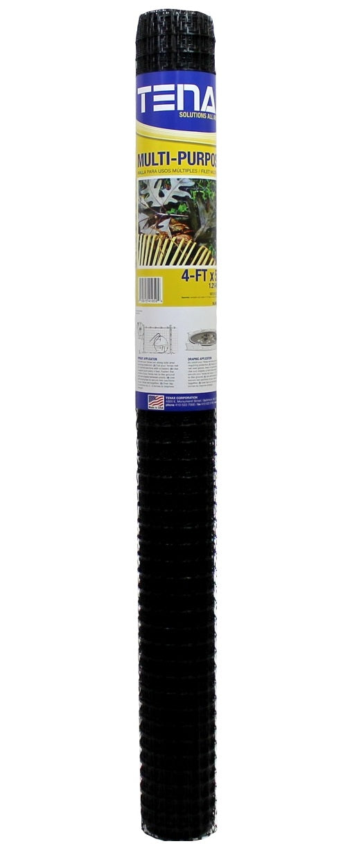Tenax 2A090059 Multi-Purpose Net, 4' X 50', Black