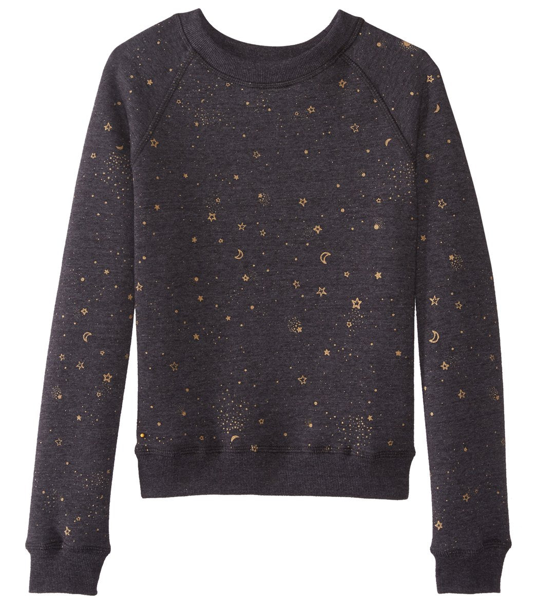 Spiritual Gangster Girls Stellar Print Shrunken BF Pullover