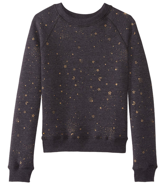 Spiritual Gangster Girls Stellar Print Shrunken BF Pullover